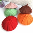 thumbnail image 2 of EeaseMX Boina de lana gris tejida para niñas y bebés, gorro de lana de color liso para otoño e invierno., 2 of 7