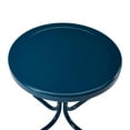 thumbnail image 3 of Coastal Outdoor Side Table - Metal Patio End Table - Navy Blue - 22" Round - Durable & Stylish, 3 of 8