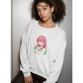 thumbnail image 2 of Anime Schoolgirl Idea Sweatshirt Women -Image by Shutterstock, Female 5X-Large, 2 of 4