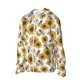 thumbnail image 2 of Rocae Sunflowers and Bees Print Breathable Sun Protection Hoodie Quick-Dry Lightweight Long Sleeve Hoodie Unisex Running Sports Shirt XX-Large, 2 of 9