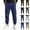 Navy, variant on Zpzdpjkx Mens Tapered Sweatpants Drawstring Elastic Waist Cuffed Ankle Solid Tone Casual Street Workout Pants for Mens