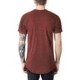 thumbnail image 2 of Ma Croix Mens Hipster Faux Velvet Designer Curved Hemline Ruffled T Shirt, 2 of 6