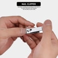 thumbnail image 2 of Travel Manicure Set Professional Nail Clipper Kit-5 Pieces Stainless Steel Kit, Women Men Grooming kit With Care Tools Beauty Scissors Tweezers (Silver Pink), 2 of 5