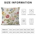 thumbnail image 5 of JEUXUS  Jacquard White Floral Leaf Pattern Square Decorative Throw Pillow Case Cushion Cover, 5 of 5