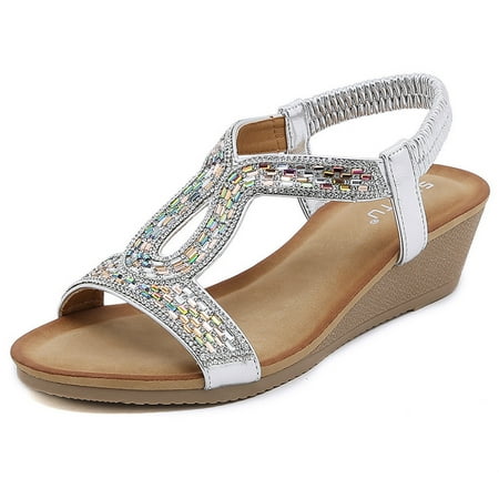 

Women s Summer Sandals Casual Bohemia Gladiator Wedge Shoes Comfortable Ankle Strap Outdoor Platform Sandals