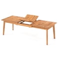 thumbnail image 2 of Costway 71"-94" Rectangular Teak Wood Table Patio Extendable Dining Table for 6-8 People,, 2 of 6