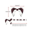 thumbnail image 3 of CORBATA DE LAZO PREATADA DE RAYAS GRUESAS PARA HOMBRES INSPIRE CHIC, AJUSTABLE DE SATÉN PARA BODAS FORMAL, ROJO-Y-BLANCO, 3 of 4