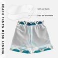 thumbnail image 3 of FORMRS Boys Swim Trunks Quick Dry Mesh Liner Boardshorts Sizes XS-XL, Blue Geometric Pattern, 3 of 7