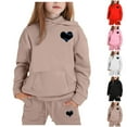 thumbnail image 7 of Toddler Tracksuit Athletic Sweatsuits Sets,2PC Long Sleeve Red Basic Hoodie Leggings Pants Warm Fall Winter Clothes Little Girls Clothes 2-3 Years Cute&nbsp;Boys Girls&nbsp;Clothing, 7 of 7