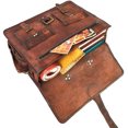 thumbnail image 4 of cuero DHK 14 Inch Vintage Handmade Leather Messenger Bag for Laptop Briefcase Best Computer Satchel Distressed Bag, 4 of 6
