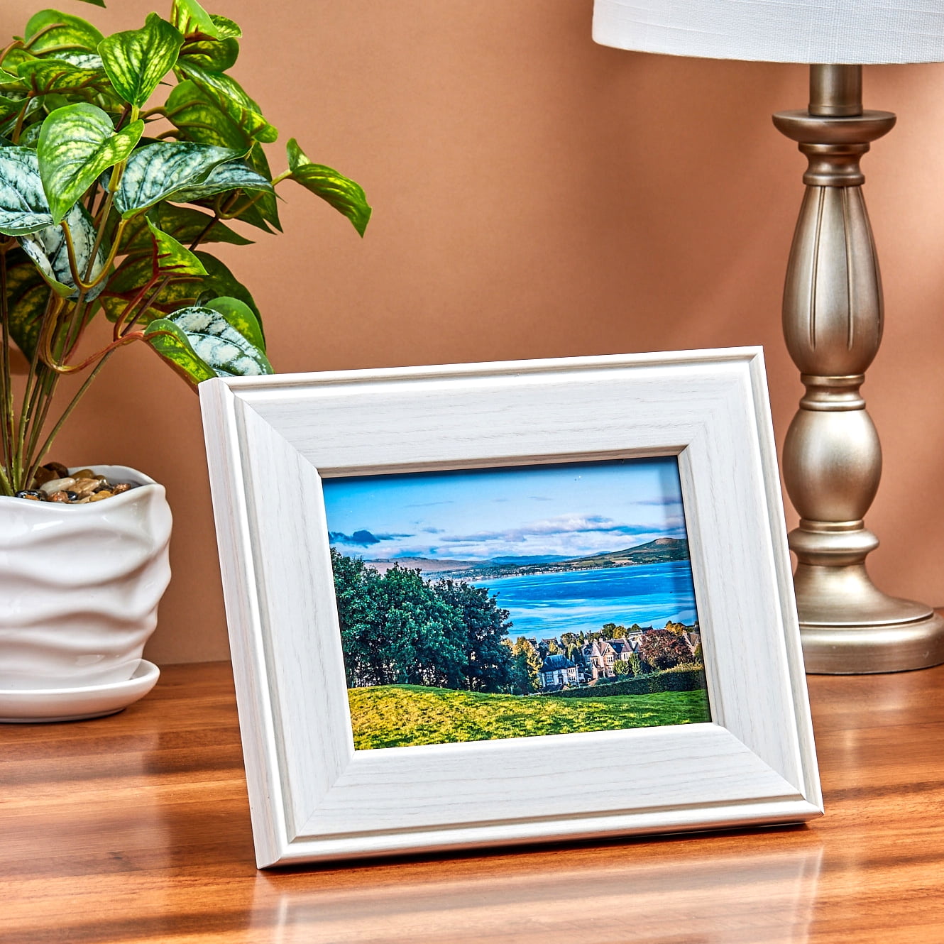 Mainstays – 5x7 Picture Frame – White Rustic Tabletop Photo Frame