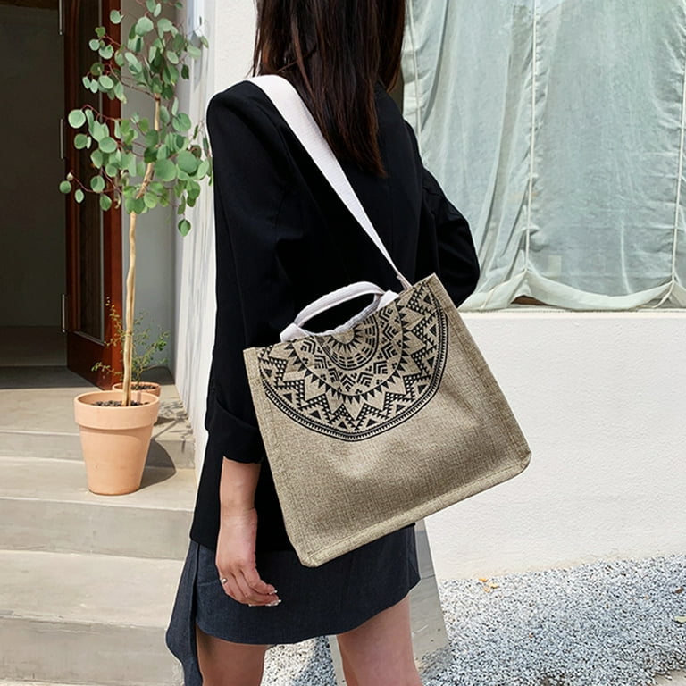  Womens Casual Tote Bag Reusable Canvas Shoulder Bag