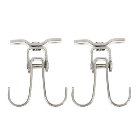 

1 Set Practical Stainless Steel Ceiling Hooks Wall Hooks with Screws (Silver)