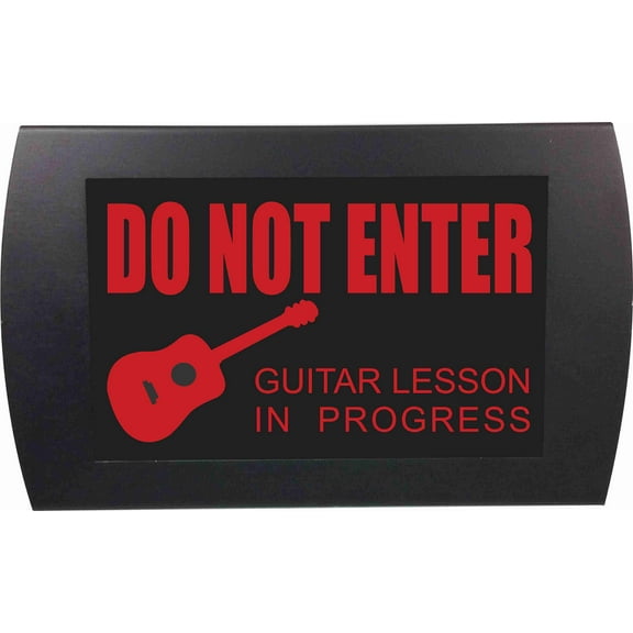 AMERICAN RECORDER - "GUITAR LESSON IN PROGRESS" LED Lighted Sign