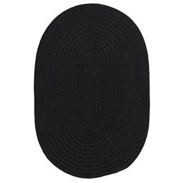 Colonial Mills Rug BR42R060X096 Boca Raton - Black 5 ft. x 8 ft. Braided Rug