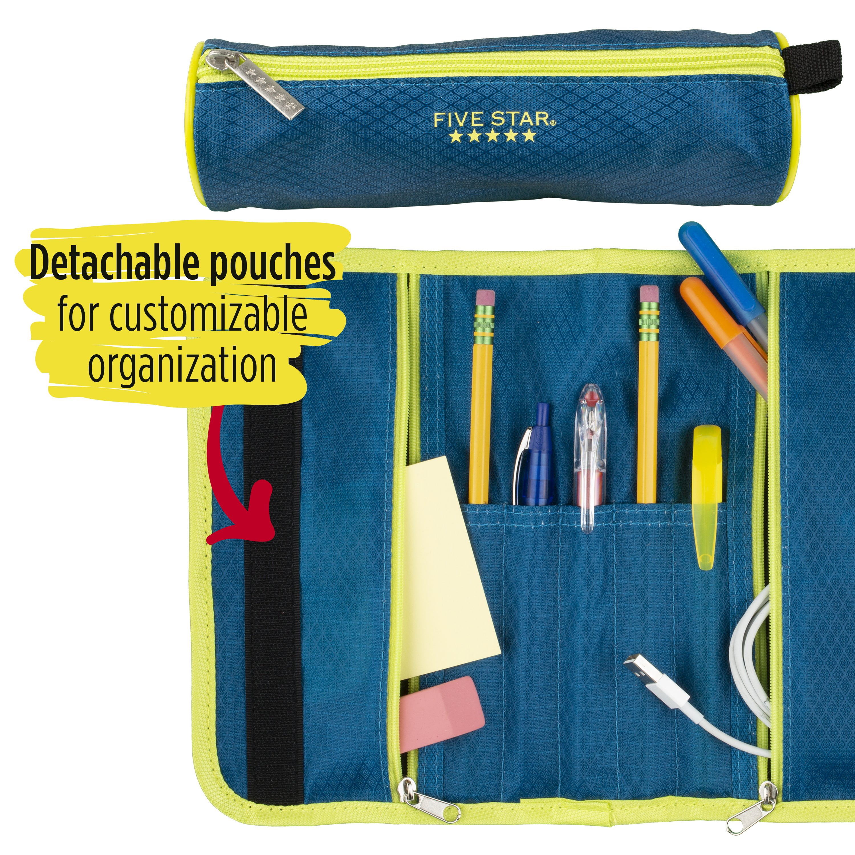 Expandable Pencil Pouch by Five Star Makeup Pen School Supplies