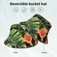 thumbnail image 4 of Kdxio Reflective Bucket Hat - Watercolor Tropical Flowers Print Bucket Hat for Men,Women, 4 of 9