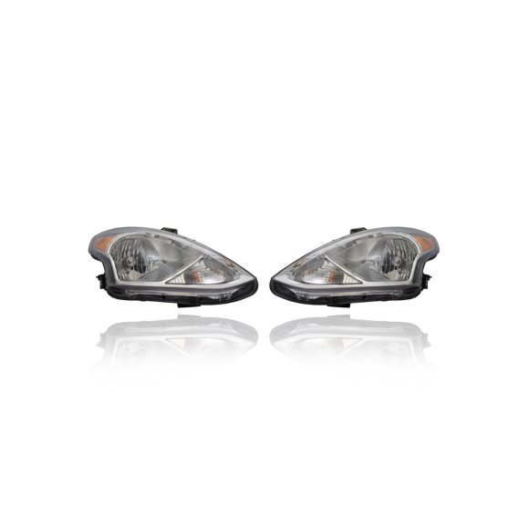 Headlight Assembly - Cooling Direct Fit/For NI2503230; NI2502230 15-19 Nissan Versa Sedan - Pair Left and Right Set, CAPA