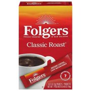 Pack of 2 Folgers Classic Roast Instant Coffee, 7 ct (Package May Vary)