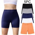 thumbnail image 2 of ShomPort Girls 5-Pack Bike Shorts Elastic Waisted Yoga Dance Athletic Cotton Short Tights Under Dress Shorts, 2 of 9