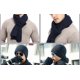 thumbnail image 4 of KAIYANG Conjunto de 3 gorros, bufandas y guantes, tejido elástico, calentador de cuello, guantes para pantalla táctil, color gris claro, 4 of 4