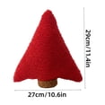 thumbnail image 6 of Fegute Christmas Tree Shaped Throw Pillow Acrylic Soft Cushion Decorative Holiday Decor for Sofa Couch Bed Relaxation Festive Home Decor 29x27cm Red Green White, 6 of 7