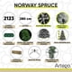thumbnail image 4 of Árbol de Navidad Nevado Premium Artego 2.8m Norway Spruce Nieve, 4 of 8