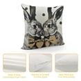 thumbnail image 4 of Creowell  Happy Easter Throw Pillow Covers, Bunny Pillowcases Egg Letter and Rabbits Pillows Spring Farmhouse Decorative Cushion Covers, Beige，Multi-Size, 4 of 5