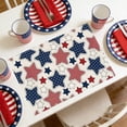 thumbnail image 6 of Uuiauoio Retro Stars Stripes Patriotic Placemats, Memorial Day Independence Day Table Mats for Holiday Party Kitchen Dining Room Decoration, 6 of 6