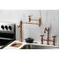 thumbnail image 2 of Kingston Brass KS370AXAC Restoration Deck Mount Pot Filler Faucet, Antique Copper, 2 of 8