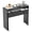 Black, variant on Furnibear Extendable Computer Desk with 2 Storage Drawers Monitor Shelf Lockable Wheels and Anti-Tipping Kits in Black