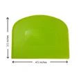 thumbnail image 2 of Flexible Bowl Scrapers Green & White Plastic Hand Spatulas - Bread Pastery Cake, 2 of 4