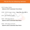 thumbnail image 3 of MAX Advanced Brakes - Brake Kit For 2007-2017 Jeep Compass (262mm Dia Rear Rotor)| Carbon Ceramic Brake Pad and Rotor Kit Front and Rear| Cross-Drilled Brake Rotors, 3 of 9