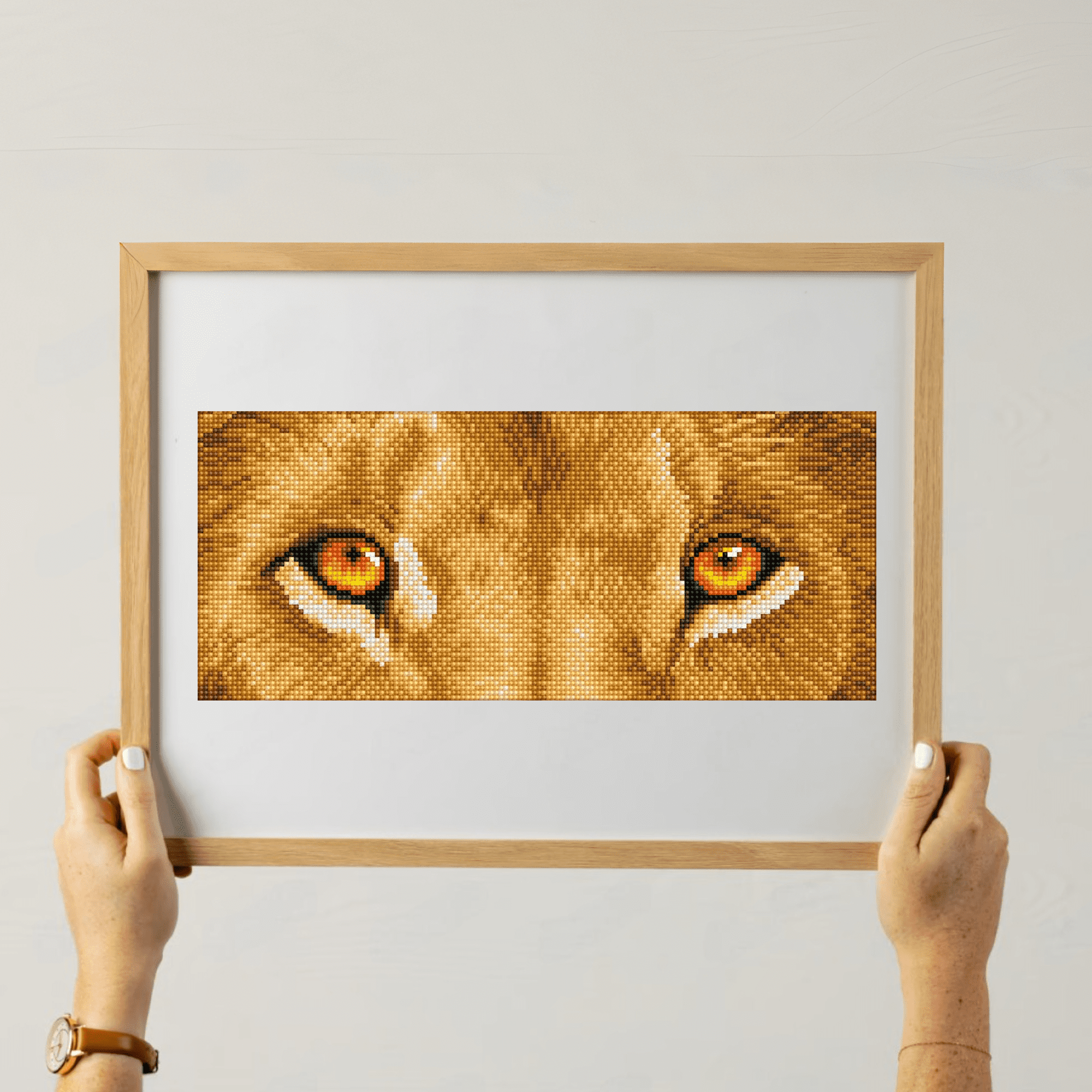 Diamond Dotz Lion Spy Animal Diamond Painting Kits for Adults - Diamond Art Kits a Relaxing Creative Craft Kit with Dotz Gems 7.1"x16.5"