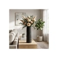 thumbnail image 3 of Cylinder Ceramic Vase for Living Room and Home Decor - Decorative Flower Vase for Kitchen, Bedroom, or Office Decor - Accent for House and Table Centerpiece Styling - 15", Black, 3 of 11