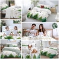 thumbnail image 5 of Frohe Weihnachten Bedding Duvet Cover Set Full Size 4 Pieces Christmas Tree Snowflake Winter White Bedding Set with Zipper Closure, 1 Comforter Cover 86x86 Inches 1 Flat Sheet & 2 Pillow Cases, 5 of 7