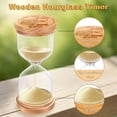 thumbnail image 2 of Hourglass Sand Timer, Wooden Gold Sand Clock Watch Sandglass for Desk Kitchen Game Classroom Office Decoration, 2 of 4
