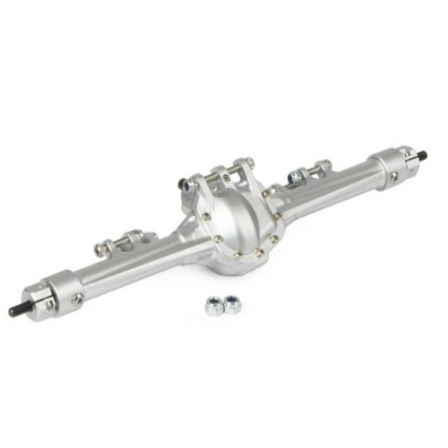 Bewildely RC GOFFLOW 1/10 mejora de aleación de aluminio mejora el eje trasero RC pieza de actualización Rc eje trasero para Axial Scx10 RC Kits de construcción modelo Plata