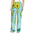 thumbnail image 3 of Uemuo Cartoon Avocado Pattern Women's Wide Leg Palazzo Lounge Pants with Pockets Light Weight Loose Comfy Casual Pajama Pants-, 3 of 9