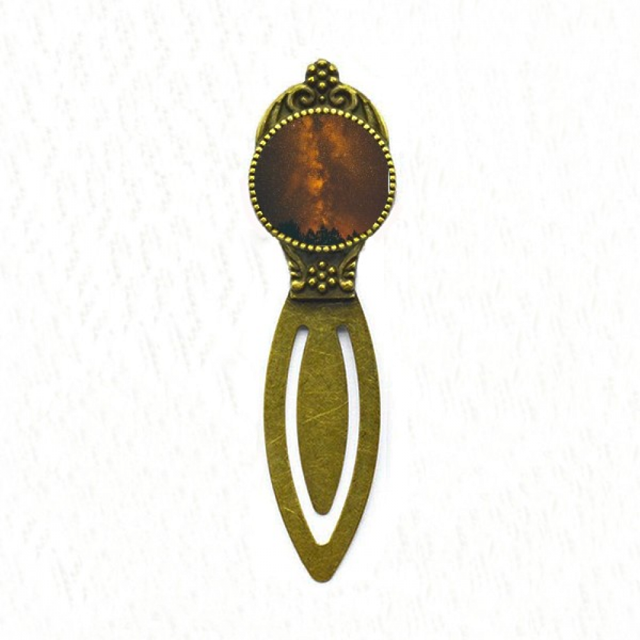 Orange Dark Sky Fog Art Deco Fashion Bookmark Retro Office Label Page Marker