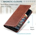 thumbnail image 6 of Nalacover for iPhone XS Max Wallet Case, Vintage PU Leather Book Folding Folio Case with Credit Card Slots Hidden Magnetic Closure Flip Kickstand Shockproof Slim Phone Case,Brown, 6 of 8