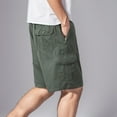 thumbnail image 2 of JTieacloth Summer Beach Mens Shorts Mens Sports Casual Elastic Waist Lace Up Shorts European Size Outwear Shorts,Green, 2 of 4
