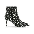 thumbnail image 3 of BLISSFUL STEP Women's Polka Dots Stiletto Heel Ankle Boots Black 8, 3 of 7