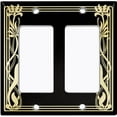 thumbnail image 6 of Metal Light Switch Plate Cover Elegant Victorian Floral Vine Frame Black FRA085, 6 of 13