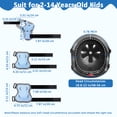 thumbnail image 3 of Adjustable Kids Bike Helmet Set with Knee, Elbow and Wrist Pads, Toddler Helmet for Ages 3-5-8-14 Boys Girls, Protective Gear Set for 3-14 Kids & Youth, for Bikes Skateboards Rollerskates, 3 of 6