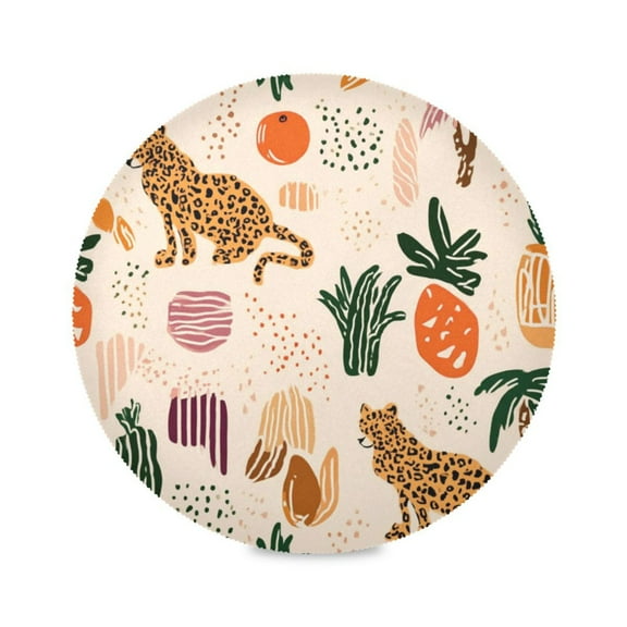 IAUYY Set of 1 Round Placemats for Dining Tables Heat-Resistant and Wear-Resistant DIY Printing Design Table Placemats,Applicable for Christmas Moradi Style