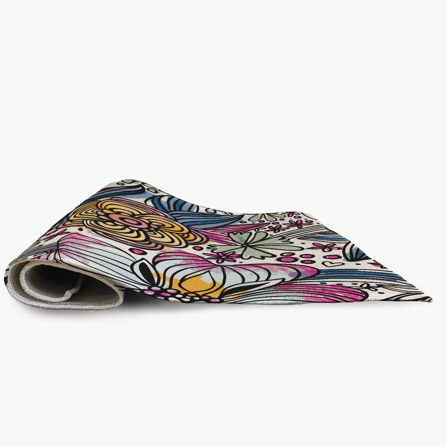 Simply Daisy 3' x 5' Orchid Flower Melange Spring Chenille Indoor/Outdoor Rug