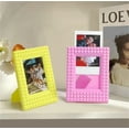 thumbnail image 3 of 1 PC Bright Mini Photo Frame,Rivet Pink Color Frame,Picture Frame Compatible with 2 x 3 Film,Vertical Photo Frame,Mini Photo Holder Easy to Use (Rose Pink), 3 of 7
