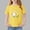 Yellow, variant on Girls T-Shirts Tee, 100%Cotton Short Sleeve Crew Neck Cute Print Casual Tops for Kids Yellow Size 1