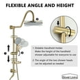 thumbnail image 5 of Boyel Living 10 in Wall Mounted Shower System Bathroom Rainfall Shower Head with Handheld Shower,Explicitly fitted 2-function Luxury Shower Faucet Set in Brushed Gold, 5 of 11